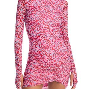 AFRM Pink and Red Long Sleeve Dress